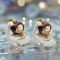 YY5797 Kuğu ve Kız Figürlü Dekoratif Biblo Silikon Kalıp • El Yapımı Romantik Tasarım ve Özel Günler için Hediye Seçeneği!