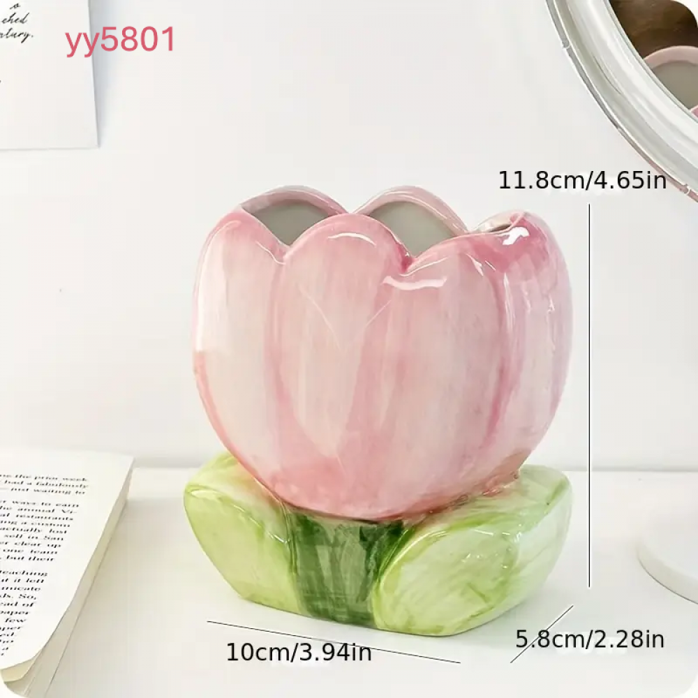  YY5801 Lale Figürlü Dekoratif Kalemlik Silikon Kalıp • El Yapımı Masaüstü Organizer ve Özel Günler için Hediye Seçeneği!