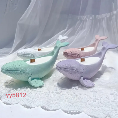 yy5812-Balina Figürlü Mumluk Silikon Kalıp 