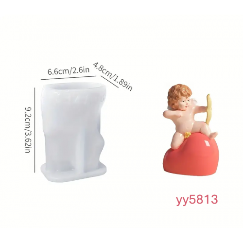 Okçu Melek Figürlü Dekoratif Mum Silikon Kalıp • El Yapımı Romantik Tasarım ve Özel Günler için Hediye Seçeneği!