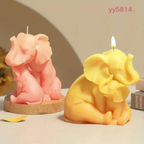 Fil ve Yavru Fil Figürlü Dekoratif Mum Silikon Kalıp • El Yapımı Anlamlı Tasarım ve Özel Günler için Hediye Seçeneği!