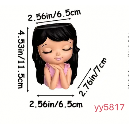 yy5817 - Kız Dekoratif Sukulent Silikon Kalıp 