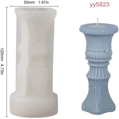 Antik Sütun Tasarımlı Mum Silikon Kalıp • El Yapımı Klasik Dekor ve Özel Günler için Hediye Seçeneği!