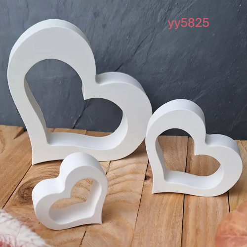 Dekoratif Kalp Seti Silikon Kalıp • El Yapımı Modern Tasarım ve Özel Günler için Hediye Seçeneği!