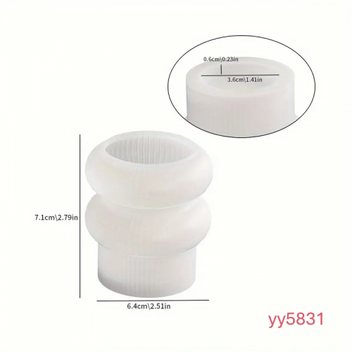 Modern Spiral Desenli Mumluk Silikon Kalıp • El Yapımı Minimalist Tasarım ve Özel Günler için Hediye Seçeneği!