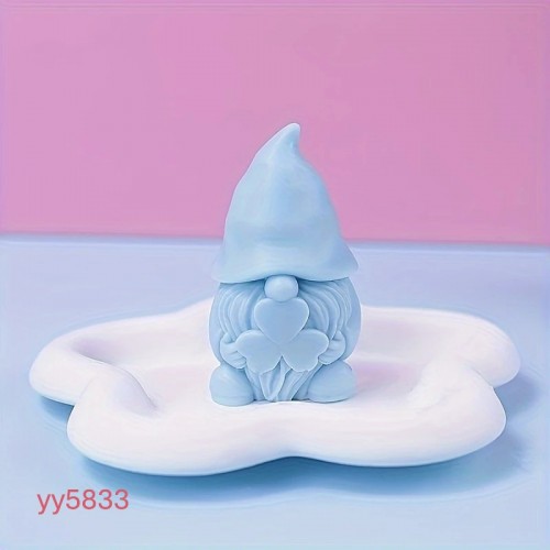 Yonca Tutucu Cüce Figürlü Dekoratif Biblo Silikon Kalıp • El Yapımı Sevimli Tasarım ve Özel Günler için Hediye Seçeneği!