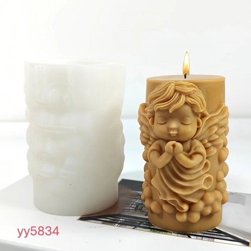 Dua Eden Melek Figürlü Silikon Kalıp • El Yapımı Mum ve Biblo Tasarımları için Hediye Seçeneği!