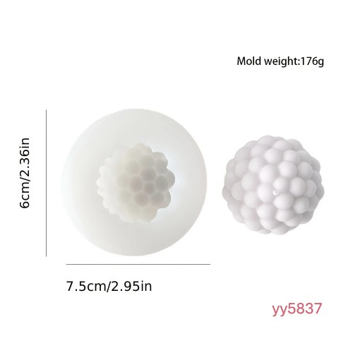 yy5837-Bal Köpüğü  Dekoratif Mum Silikon Kalıp 