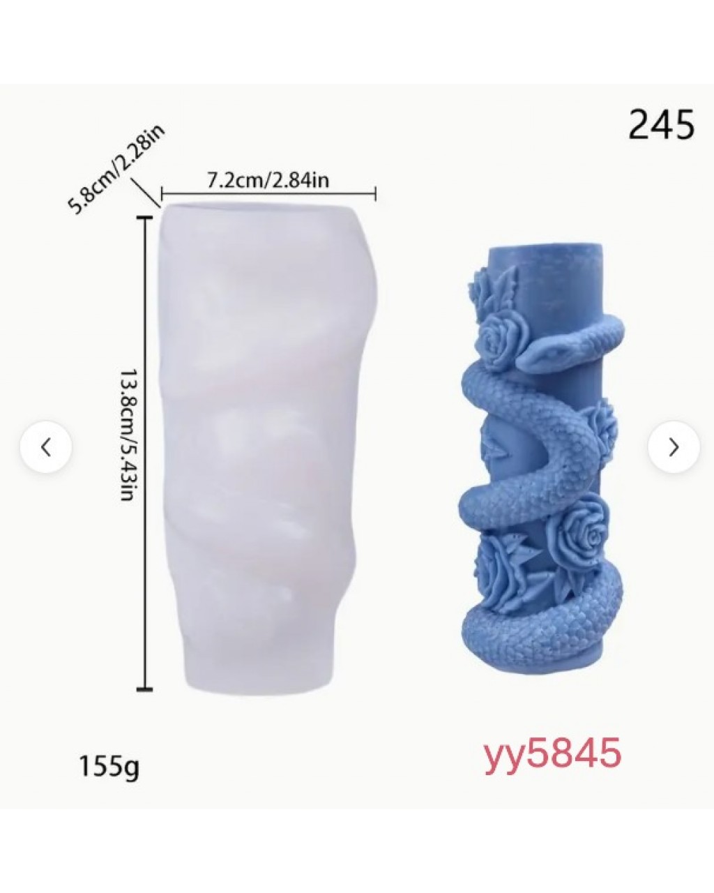 Yılan ve Gül Desenli Silindir Mum Silikon Kalıp • El Yapımı Gotik Mumlar ve Dekoratif Koleksiyonlar için Hediye Seçeneği! Yılan ve Gül Desenli Silindir Mum Silikon Kalıp • El Yapımı Gotik Mumlar ve Dekoratif Koleksiyonlar için Hediye Seçeneği!