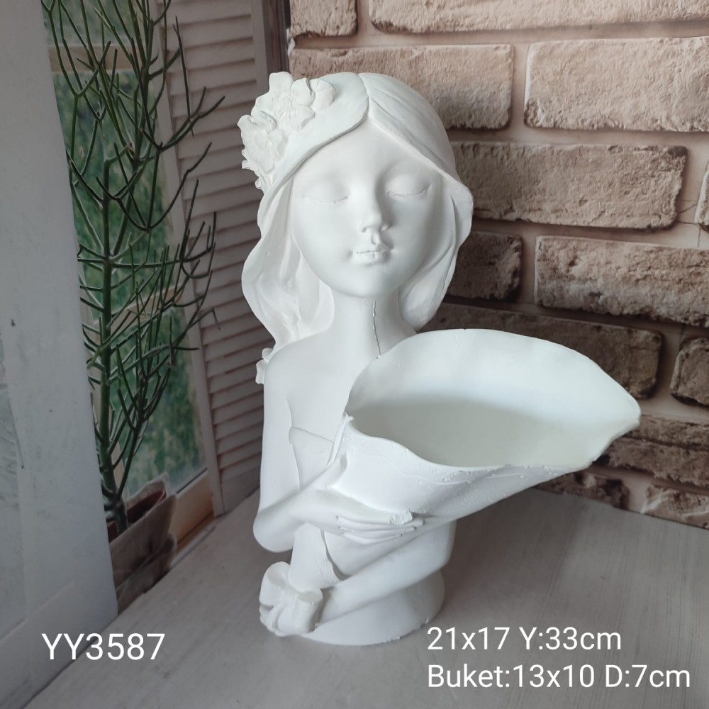 YY3587 - BUKET TUTAN KIZ - VAZO - SİLİKON KALIP YY3587 - BUKET TUTAN KIZ - VAZO - SİLİKON KALIP