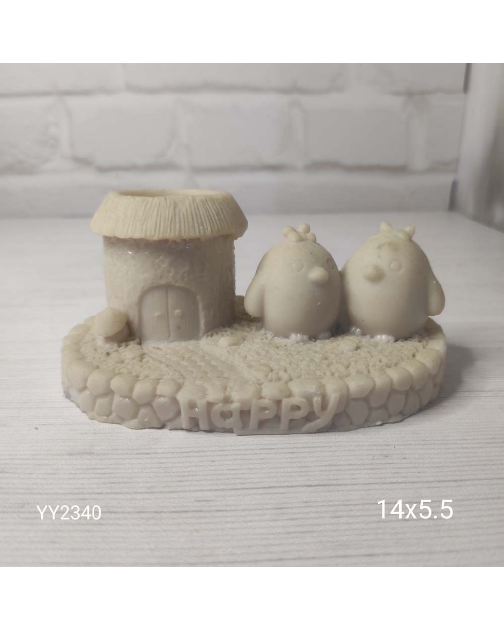 YY2340 Happy Yazılı Civciv Kalemlik Silikon Kalıp