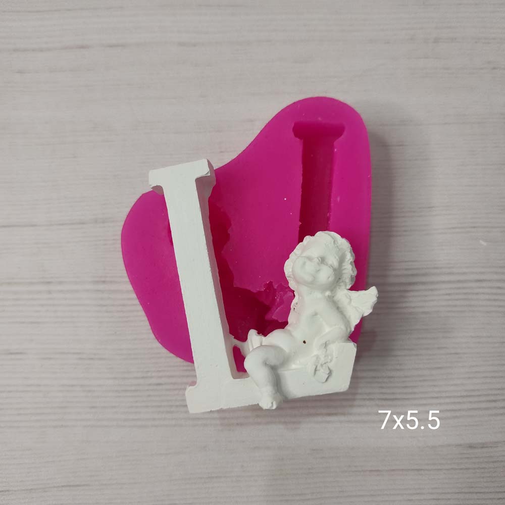 YY0012 Melekli Harf L Silikon Kalıp