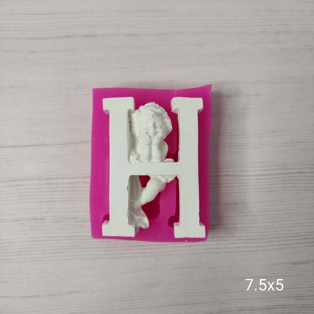 YY0013 Melekli Harf H Silikon Kalıp