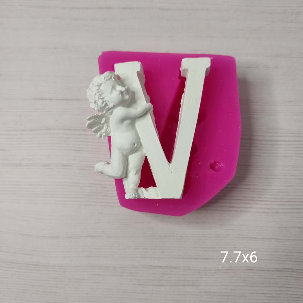 YY0016 Melek Harf V Silikon Kalıp