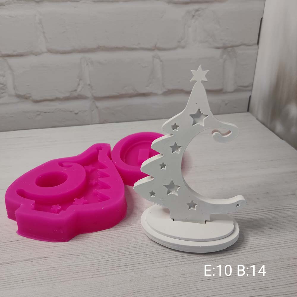 YY0019 Yılbaşı Ağacı Ve Tabanlığı Silikon Kalıp