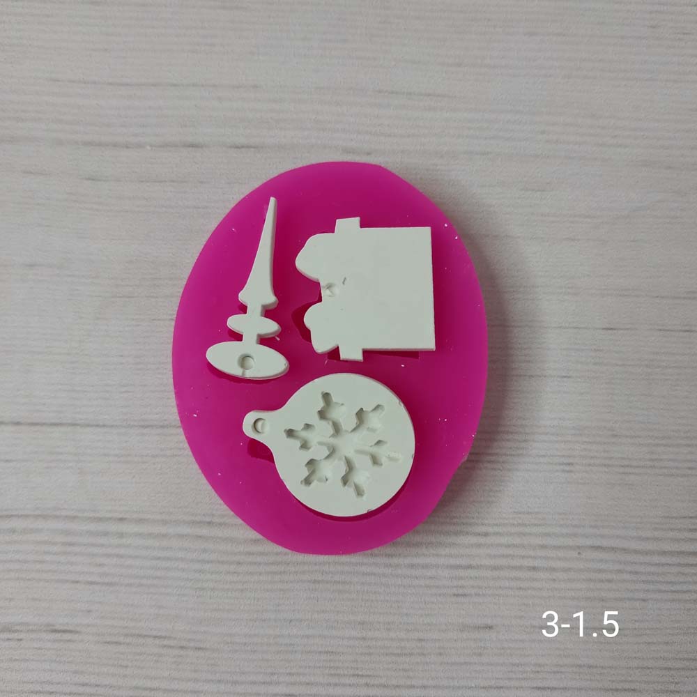 YY0040 Yılbaşı Kar Tanesi Silikon Kalıp