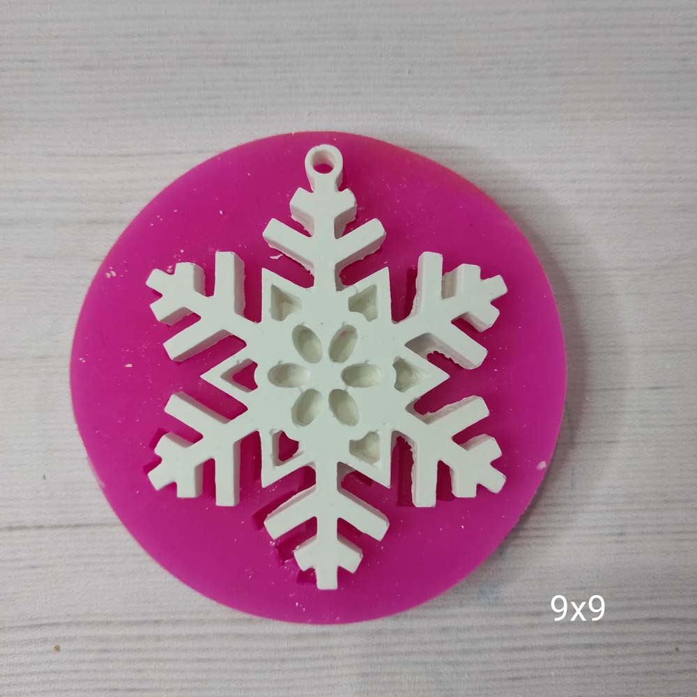 YY0042 Kar Tanesi Asma Delikli Silikon Kalıp