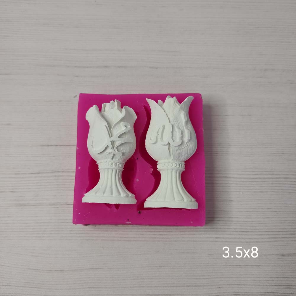 YY0056 Laleli Tasarımlı Allah Muhammed Lafızı Silikon Kalıp