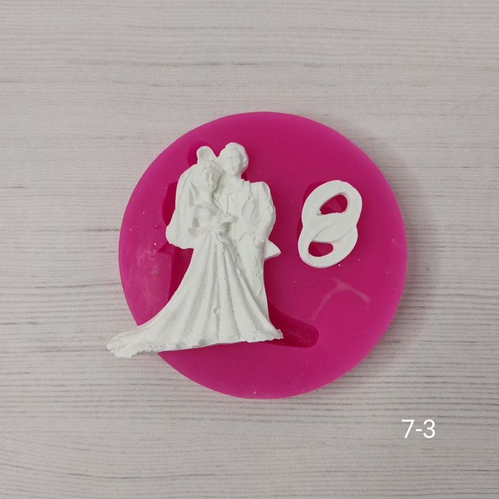 YY0067 Gelin Damat Yüzüklü Silikon Kalıp