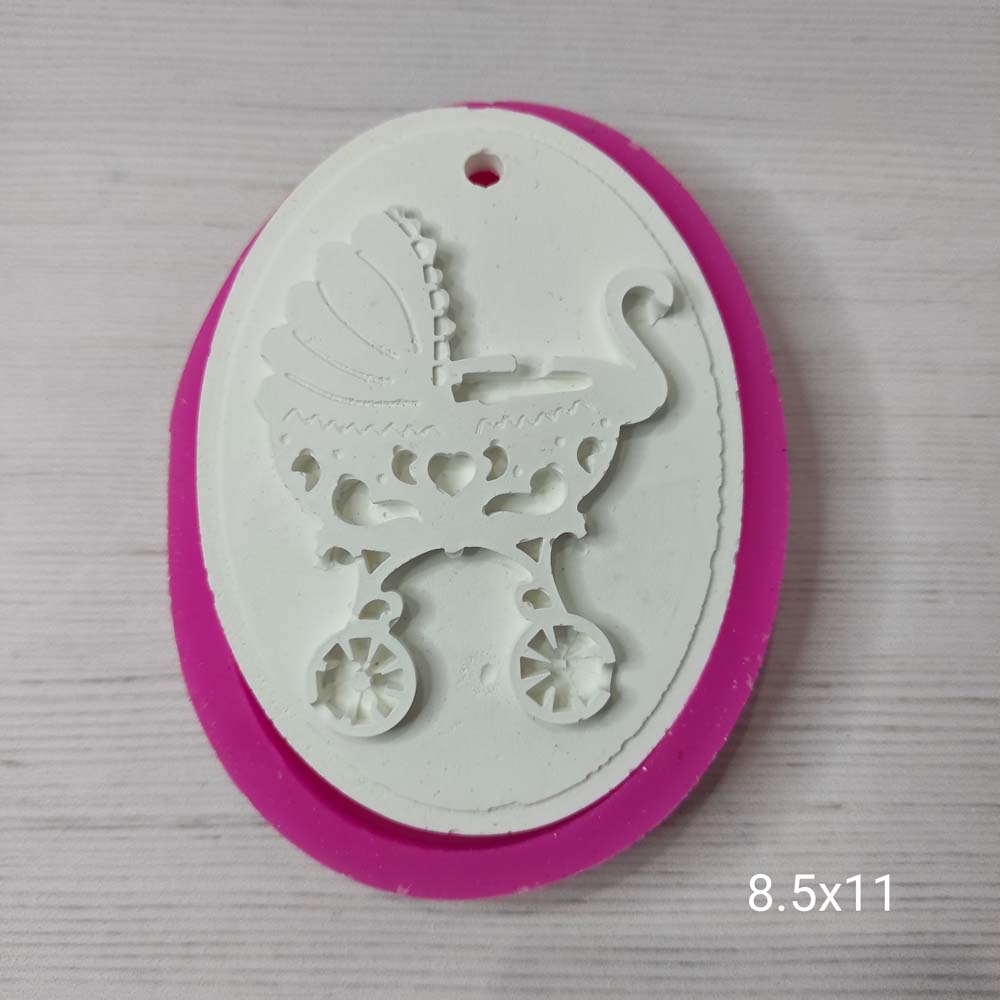 YY0105 Elips Bebek Arabalı Silikon Kalıp