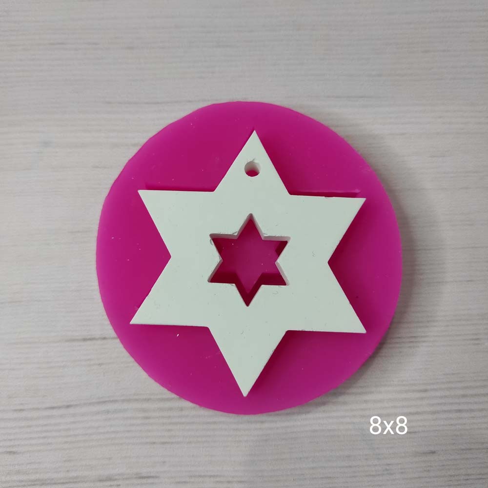 YY0115 Yıldız Ortası Yıldız Boşluklu Silikon Kalıp