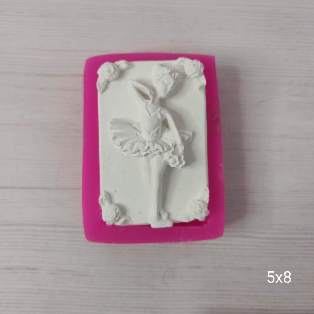YY0127 Kenarları Güllü Balerin Dikdörtgen Silikon Kalıp