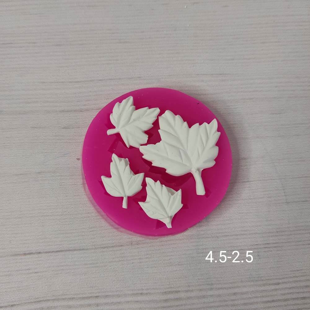 YY0153 Dörtlü Çınar Yaprakları Silikon Kalıp