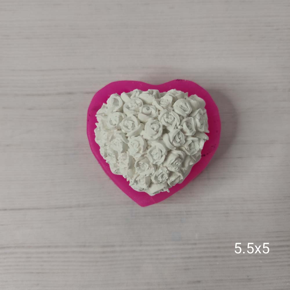 YY0158 Güllü Kalp Silikon Kalıp