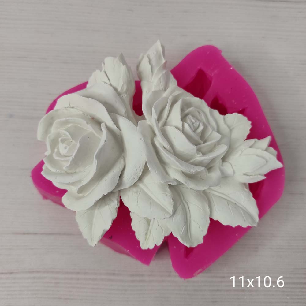 YY0163 Gül Yapraklı Tomurcuklu Silikon Kalıp