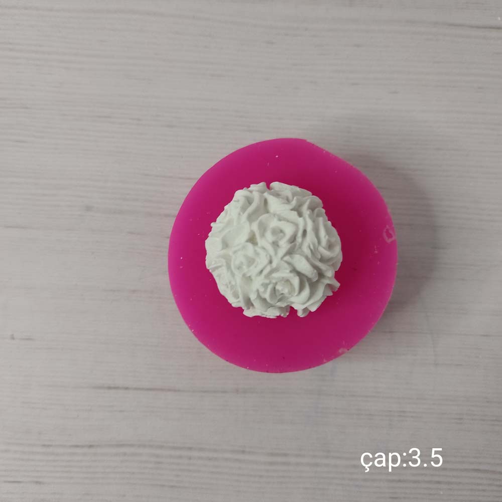 YY0171 Yuvarlak Tomurcuk Gül Silikon Kalıp