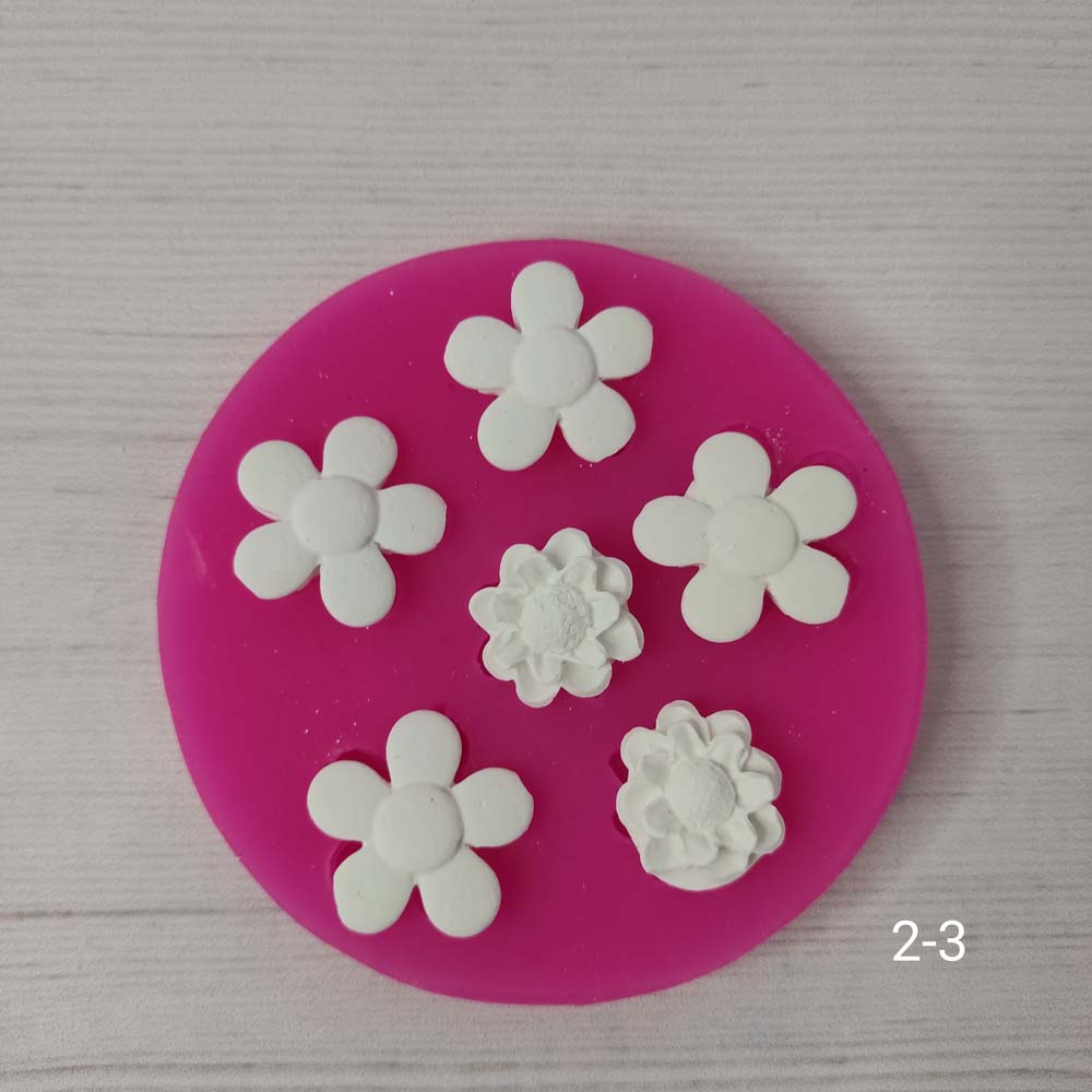 YY0174 Altılı Çiçek Silikon Kalıp