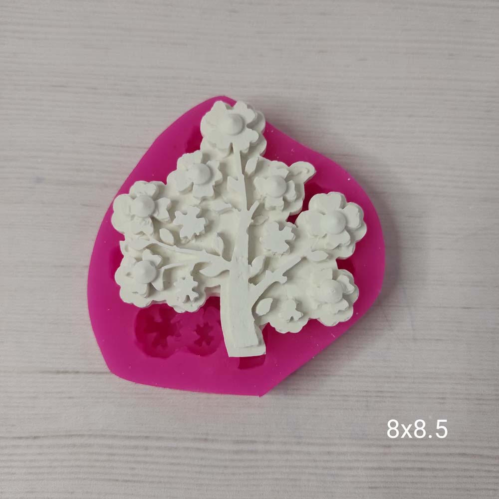 YY0182 Yonca Yapraklı Ağaç Silikon Kalıp