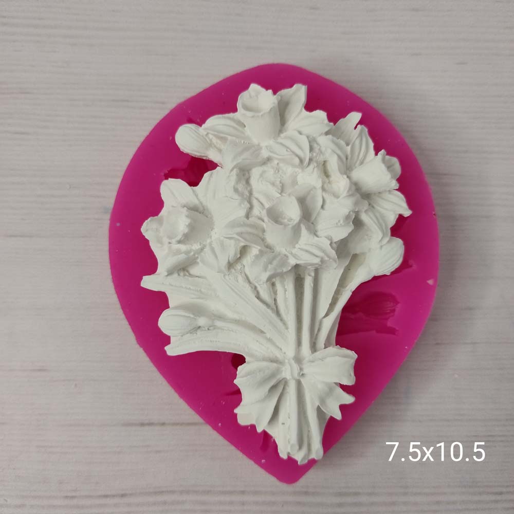 YY0190 Buket Çiçek Fiyonklu Silikon Kalıp
