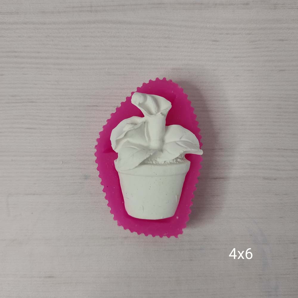 YY0201 Saksıda Çiçek Silikon Kalıp