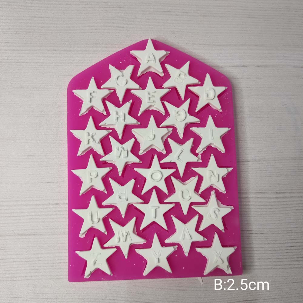 YY0212 Yıldız Harf Silikon Kalıp