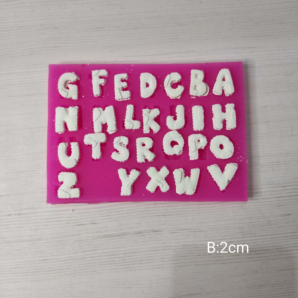 YY0215 Yamalı Harf Silikon Kalıp