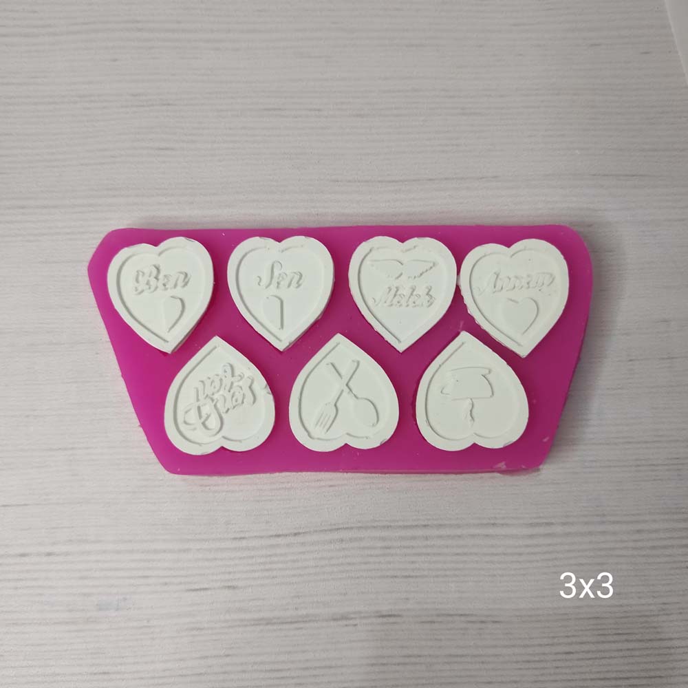 YY0248 Kalp İçinde Modeller Silikon Kalıp