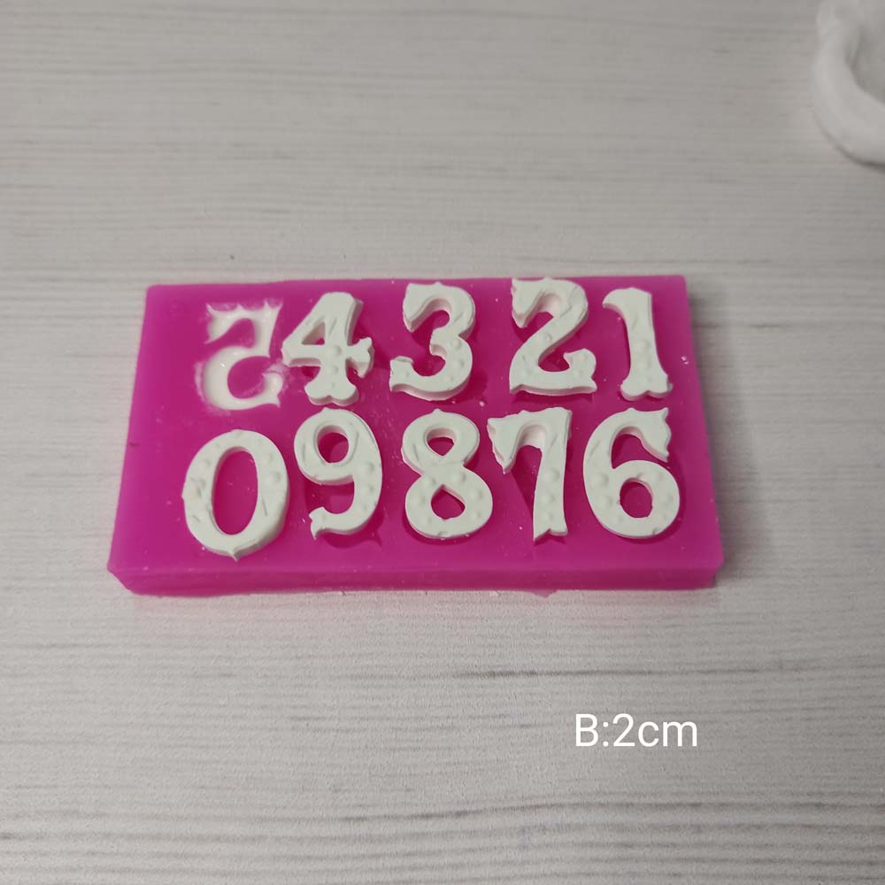 YY0264 Noktalı Rakamlar Silikon Kalıp