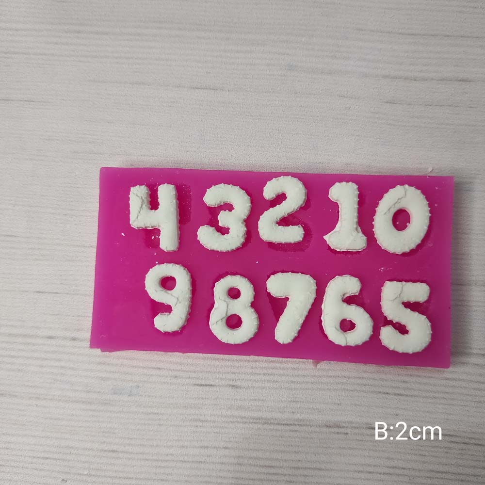 YY0271 Yamalı Rakam Silikon Kalıp