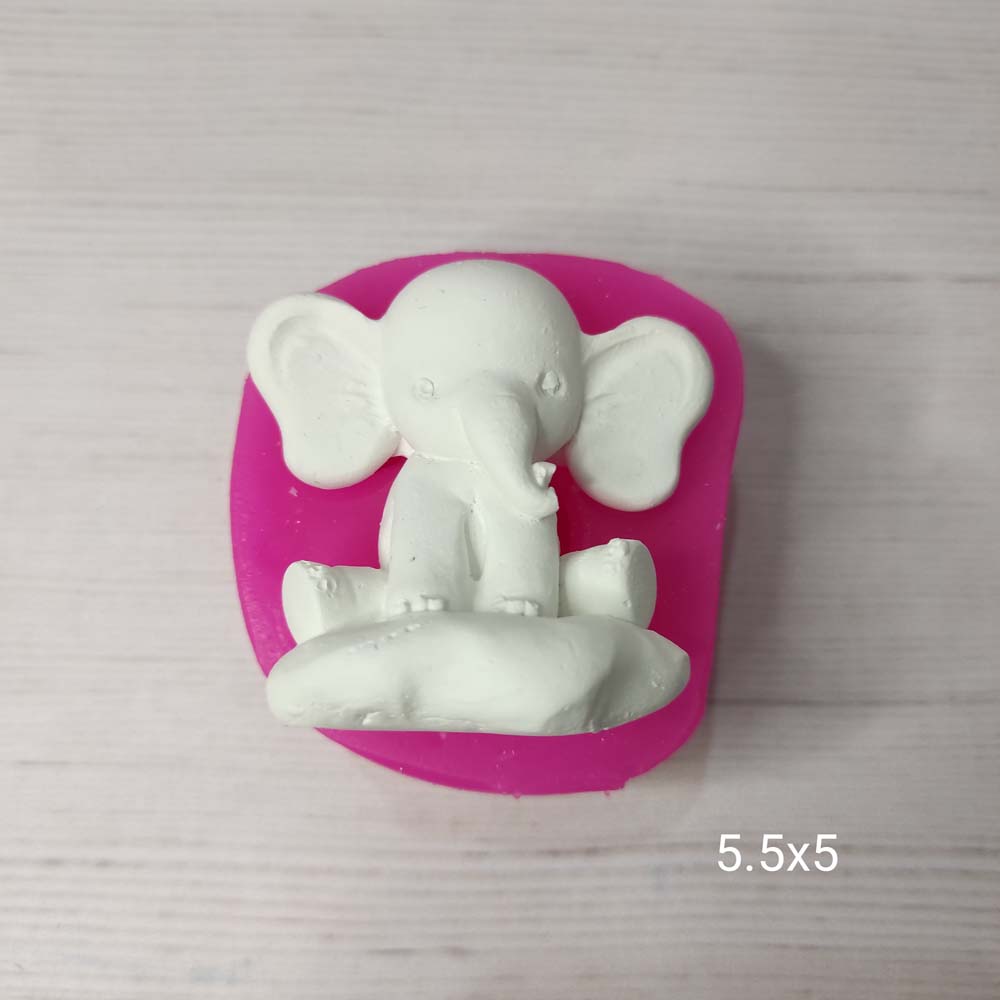 YY0285 Bulut Üstünde Fil Silikon Kalıp