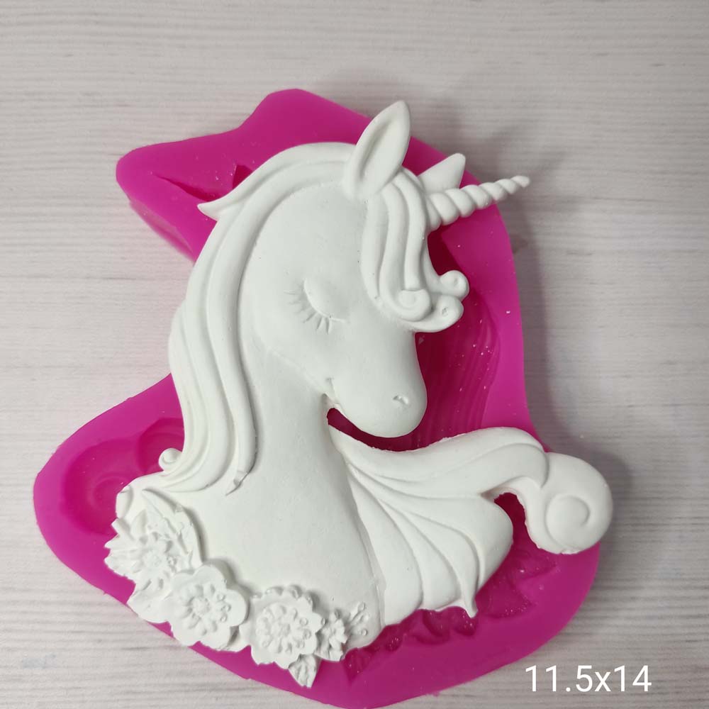 YY0292 Süslü Unicorn Silikon Kalıp