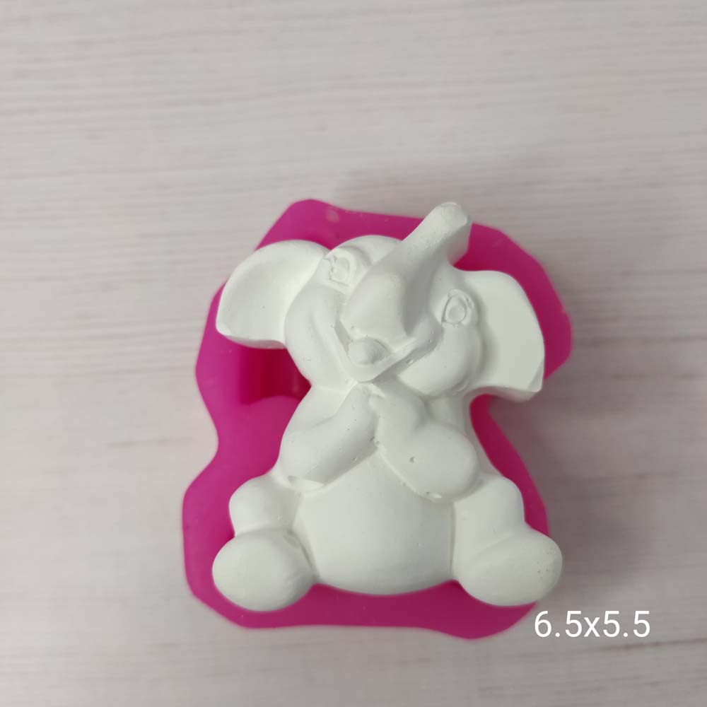 YY0313 Oturan Mutlu Fil Silikon Kalıp