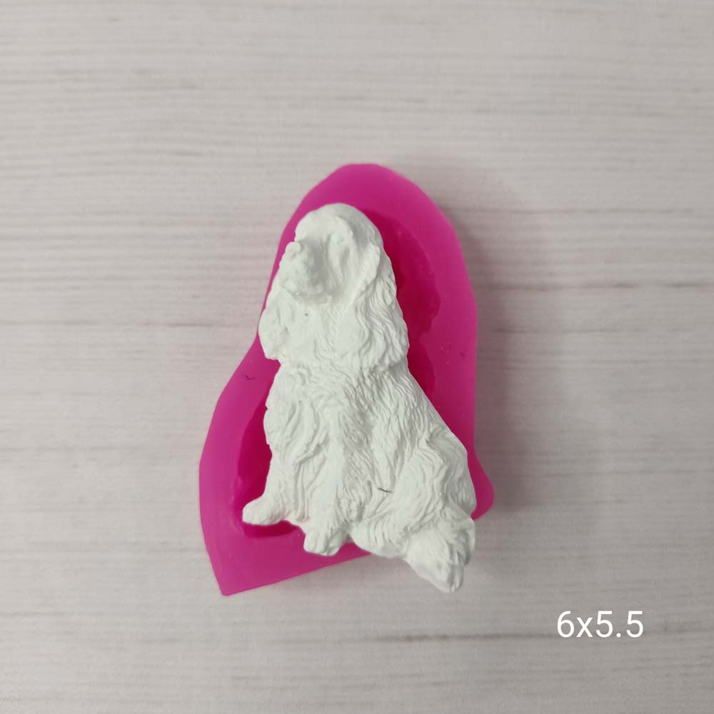 YY0315 Oturan Golden Köpek Silikon Kalıp