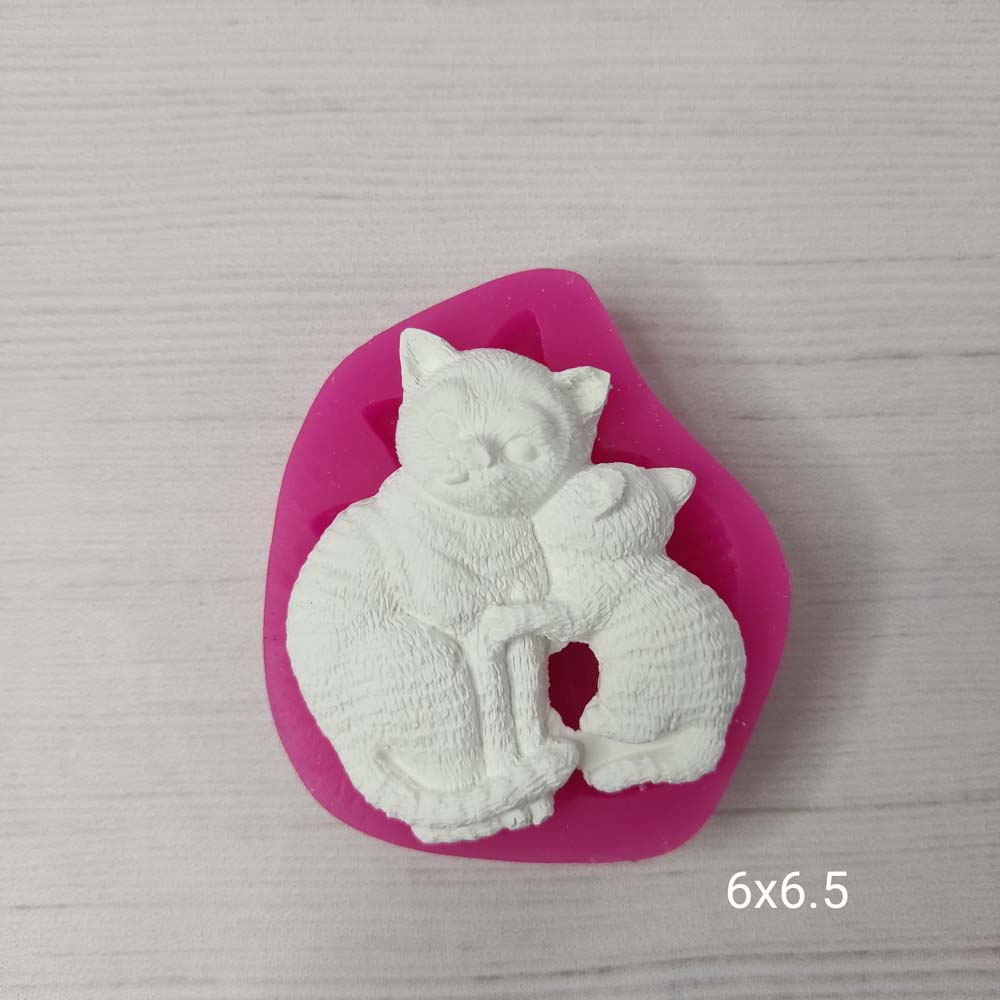 YY0319 Anne ve Yavru Kedi Silikon Kalıp