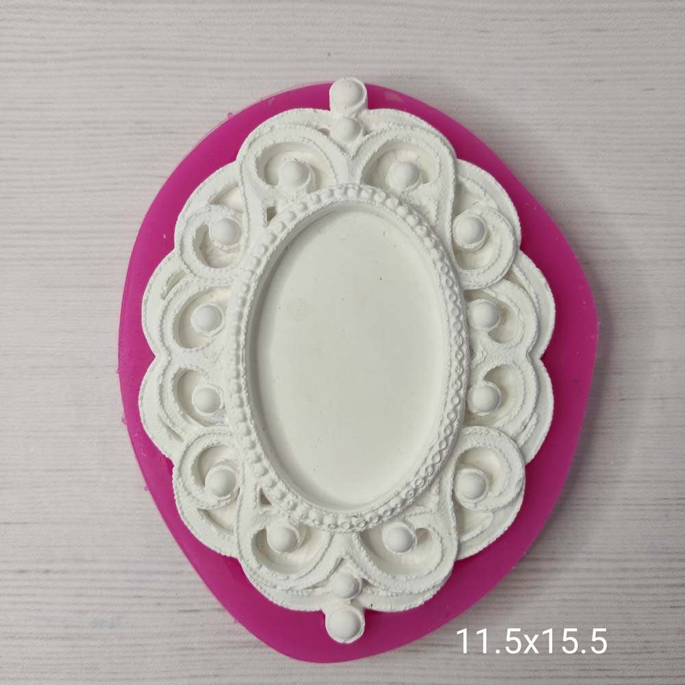 YY0336 Desenli Elips Çerçeve Silikon Kalıp