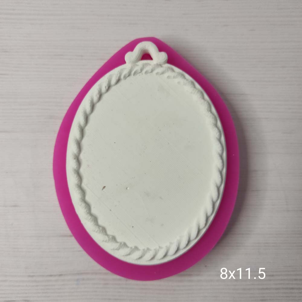 YY0358 Çevresi Halat Gerili Askılı Elips Çerçeve Silikon Kalıp