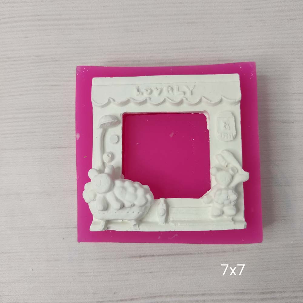 YY0377 Küvetli Kare Çerçeve Silikon Kalıp
