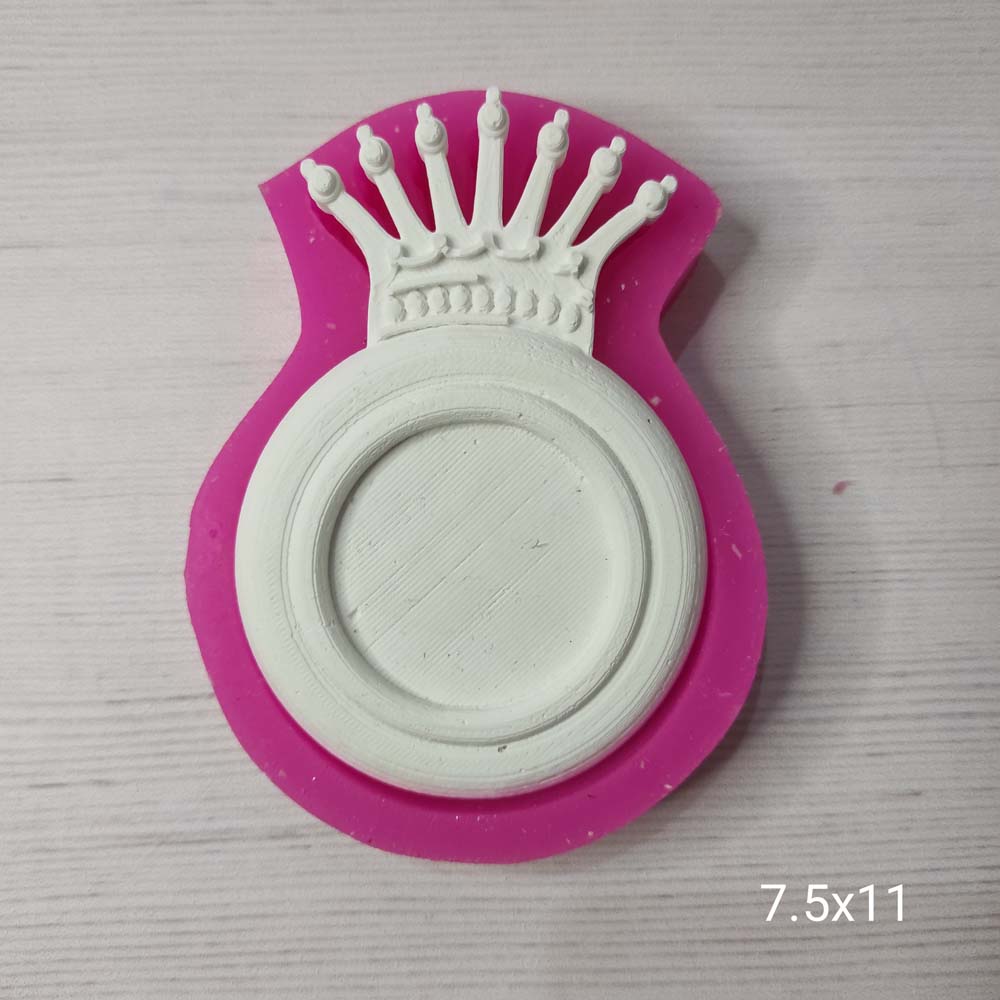YY0387 Kral Taç Yuvarlak Çerçeve Silikon Kalıp