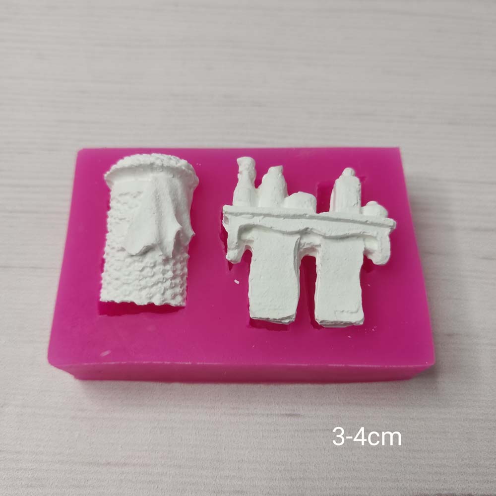 YY0428 Minyatür Banyo Sepeti Havluluk Silikon Kalıp