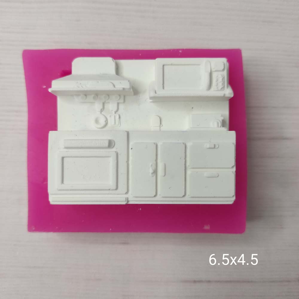 YY0435 Minyatür Ankastre Mutfak Dolabı Silikon Kalıp